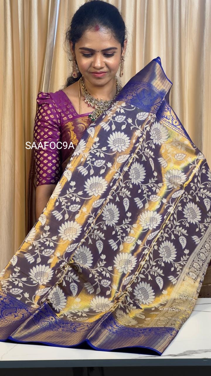Kanchipuram inspired semi silk sarees 🥳