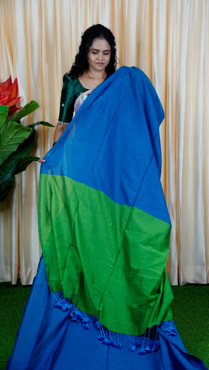 Double shaded kadhi cotton sareeš„³