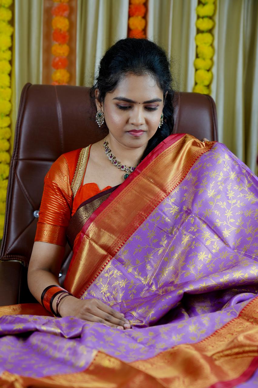 Kanchipuram semi silkš„³golden