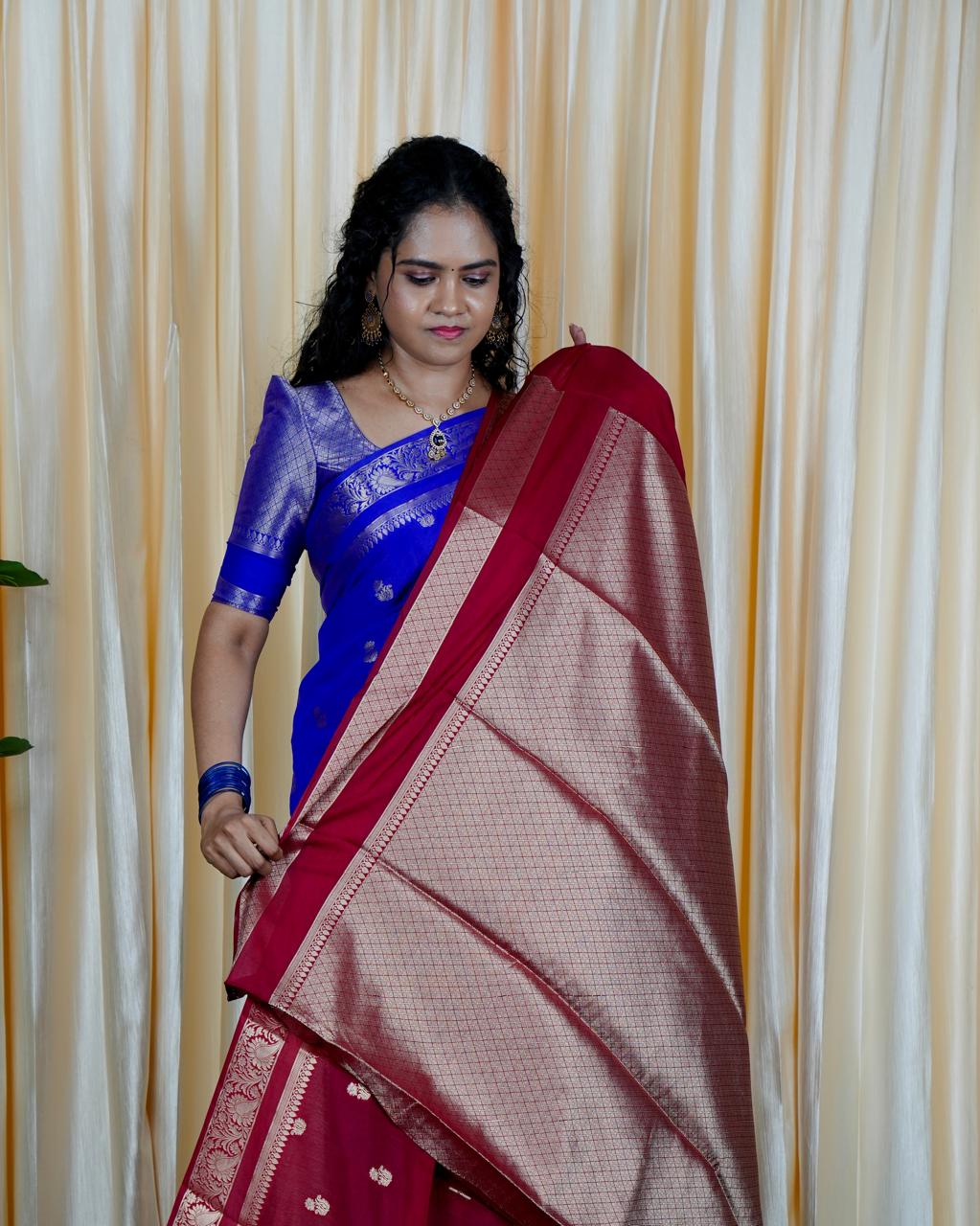 Premium warm silk saree 🥳