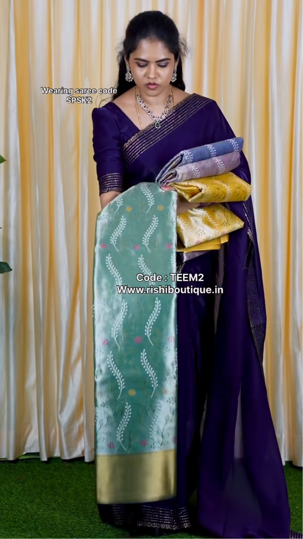 Tissue saree. with embroidery🥳