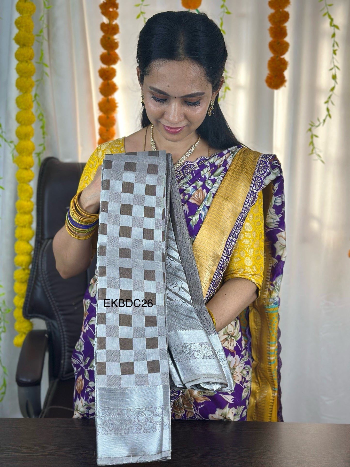 😍Kanchi bridal semi silks saree