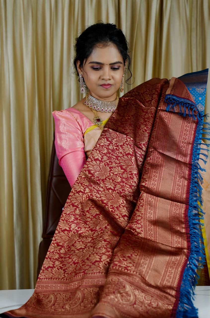 Banarasi inspired semi silk sarees🍄✅