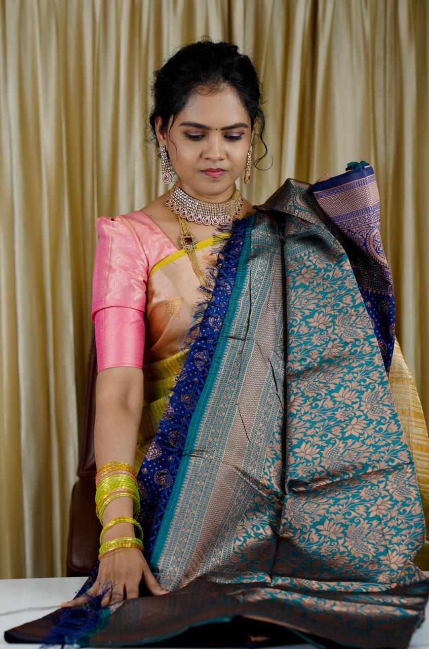 Banarasi inspired semi silk sarees🍄✅