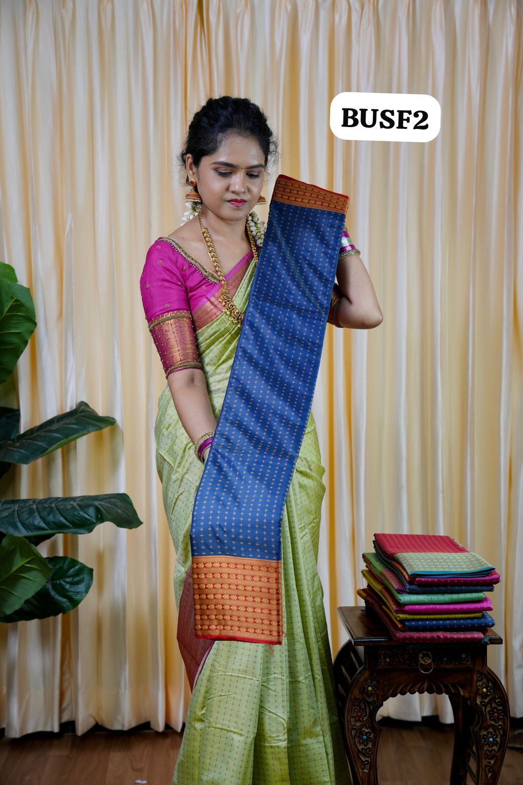 Soft silk sarees in thousand buttas style with Contrast🥰😎