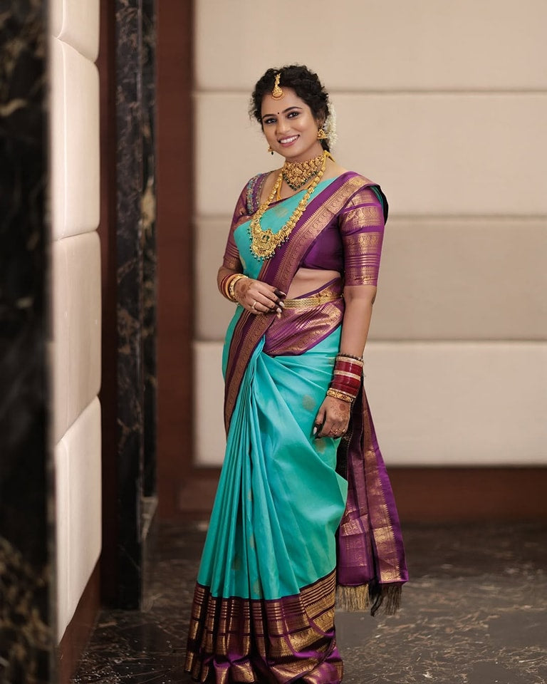 Warm silk saree Ramyapandi 🥳 Rama blue LP
