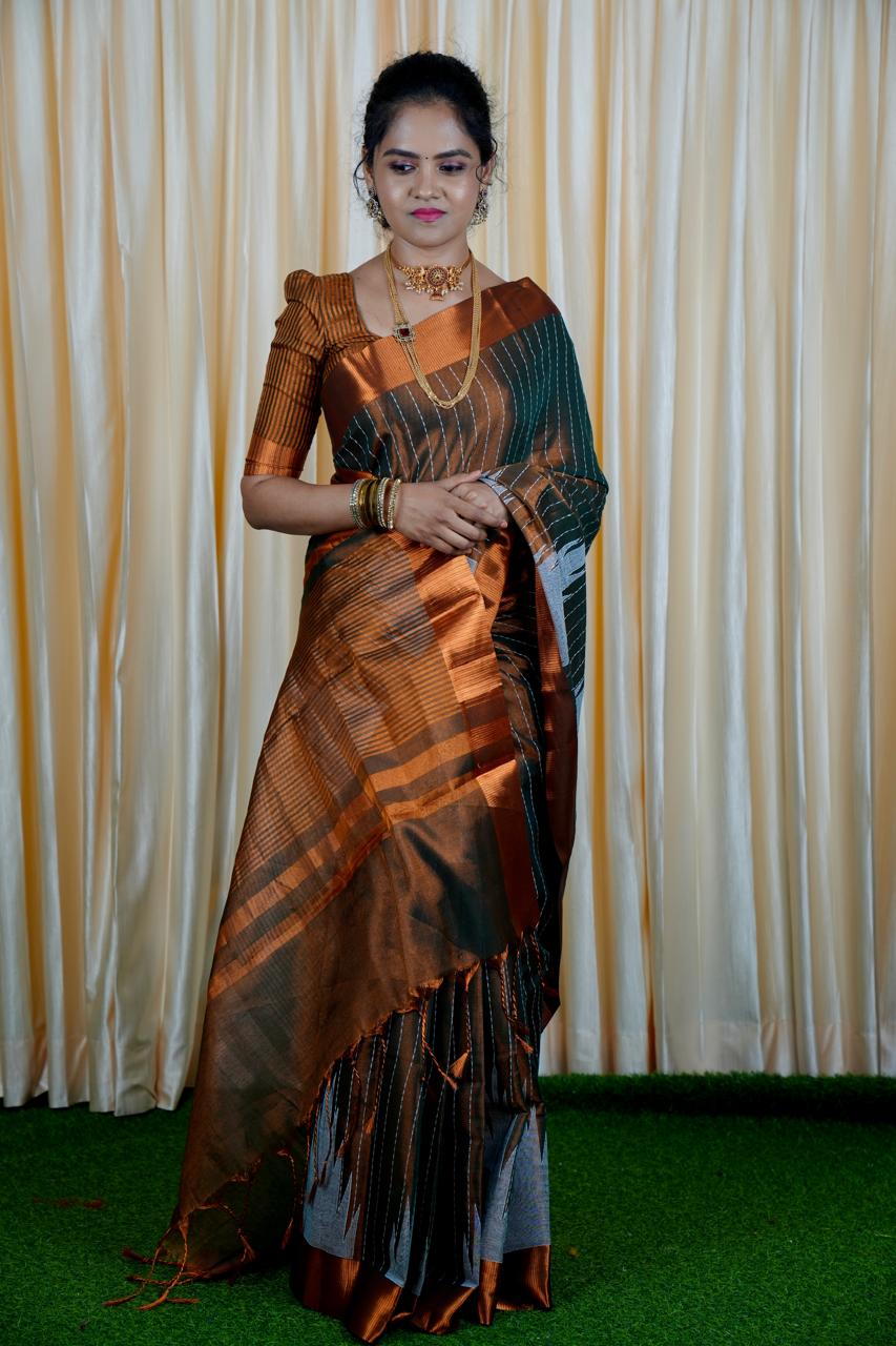 Soft cotton silk zari weaving sarees🥳✅