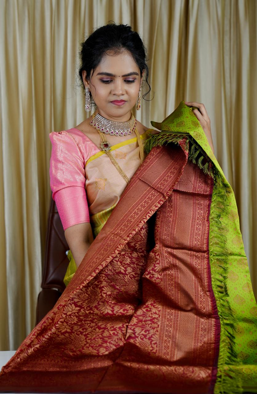 Banarasi inspired semi silk sarees🍄✅
