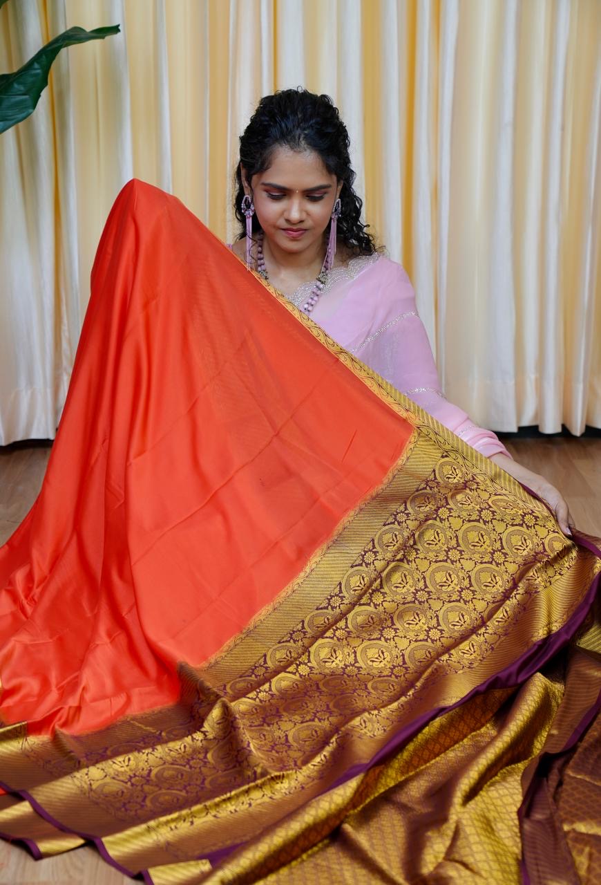 Mysore Crepe Silk Saree 🥳