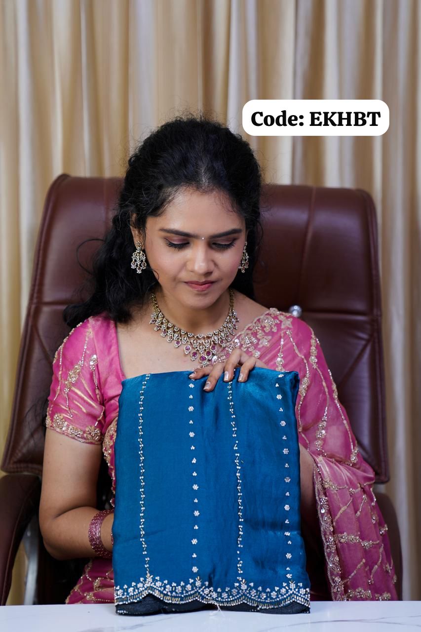 premium space silk with real. Jarkhan diamond work 🥰😎🥳