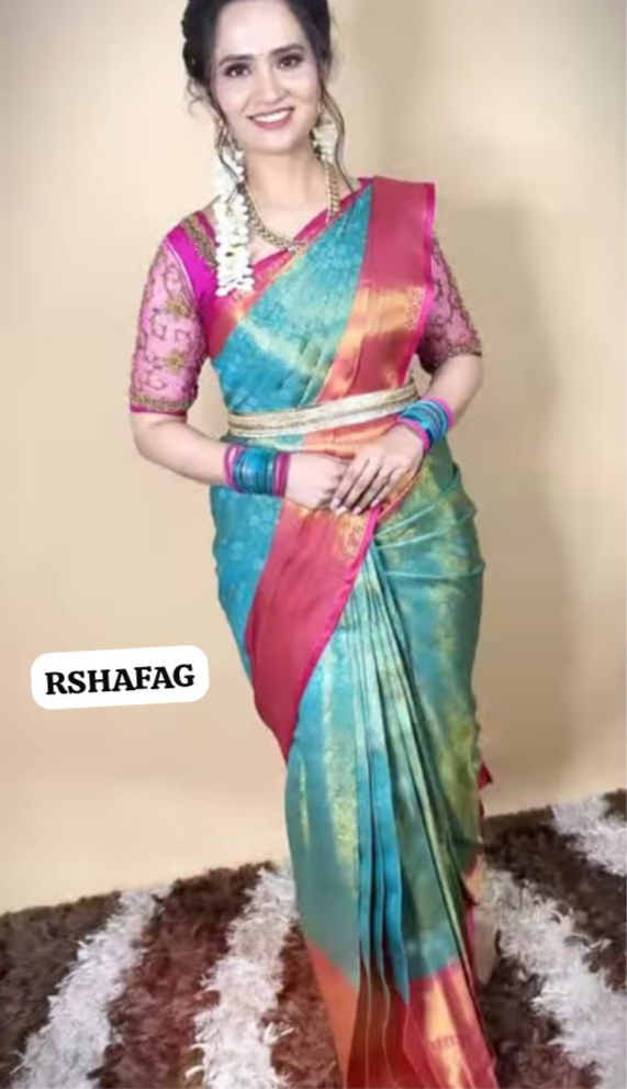 Bridal kanchi semi soft silk saree🥳✅