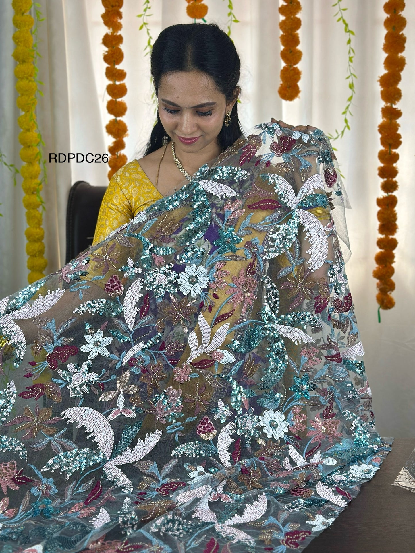 Premium space silk saree with grand blouse - prebook🥳