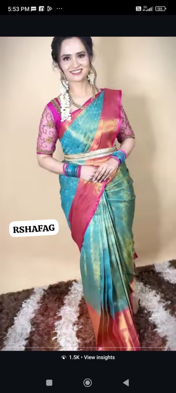Bridal kanchi semi soft silk saree🥳✅