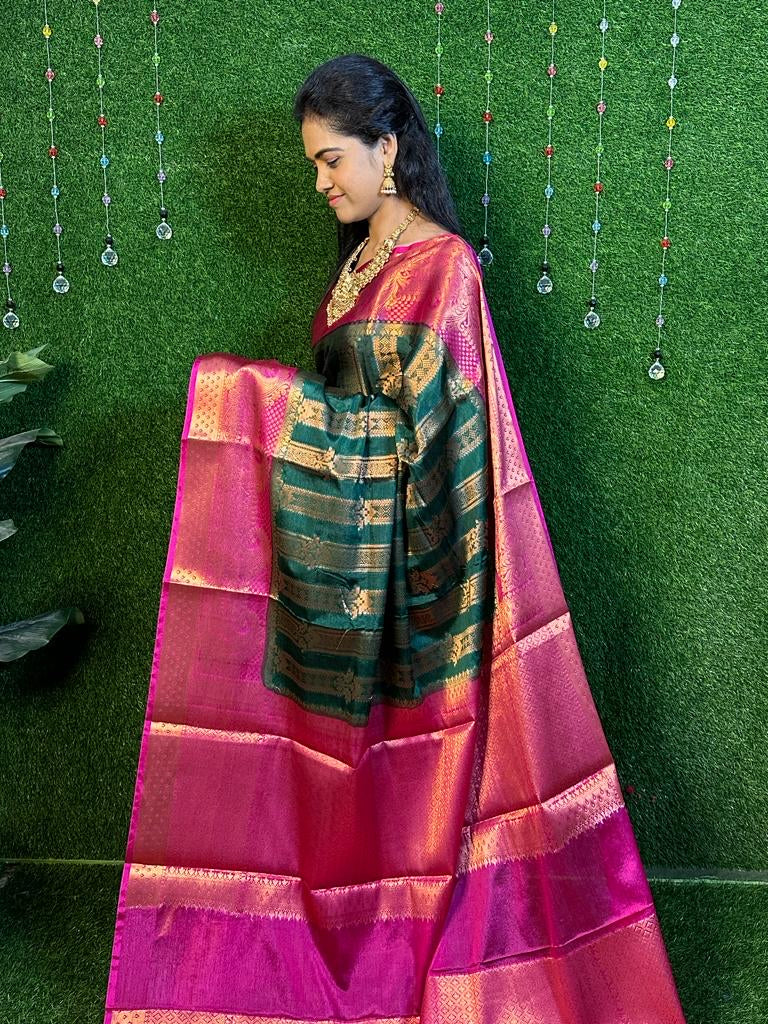 Kanchi inspired Katan silk sarees ❌