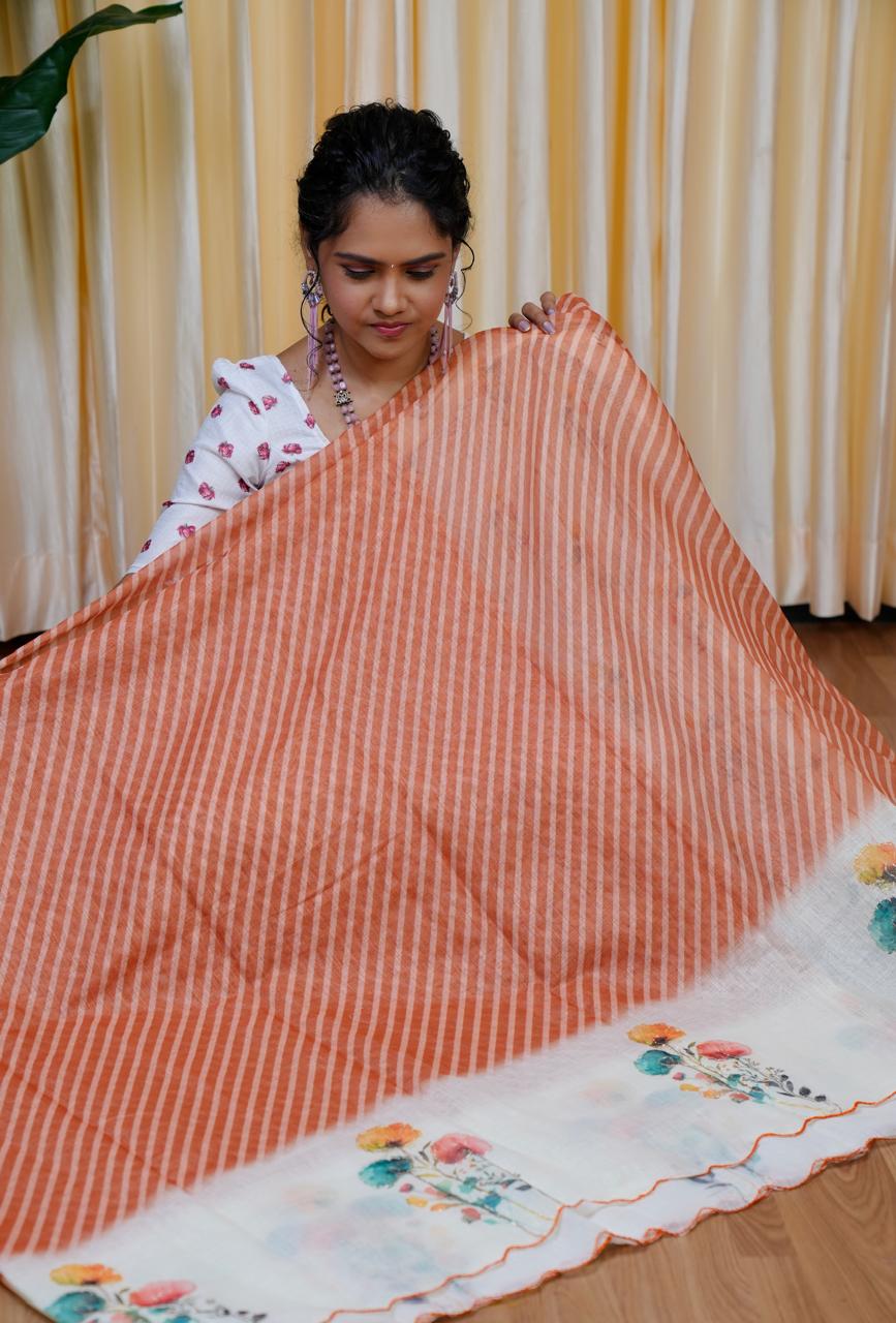 Jute linen saree 🥰🥳