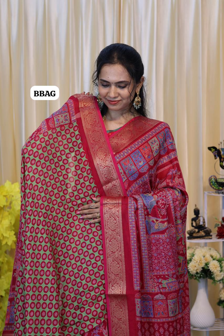 Crushed crepe silk saree ππ
