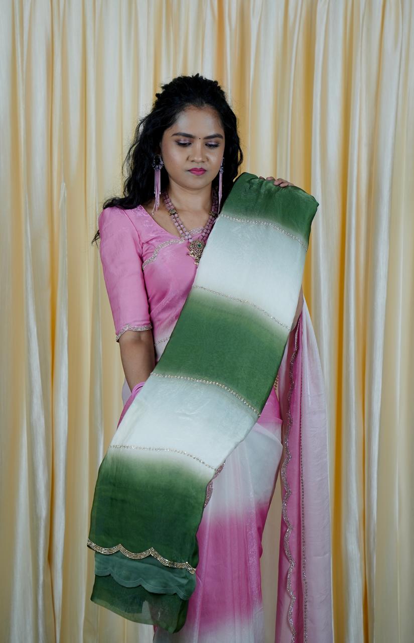 Space silk sarees with cutwork border🥰🥳✅