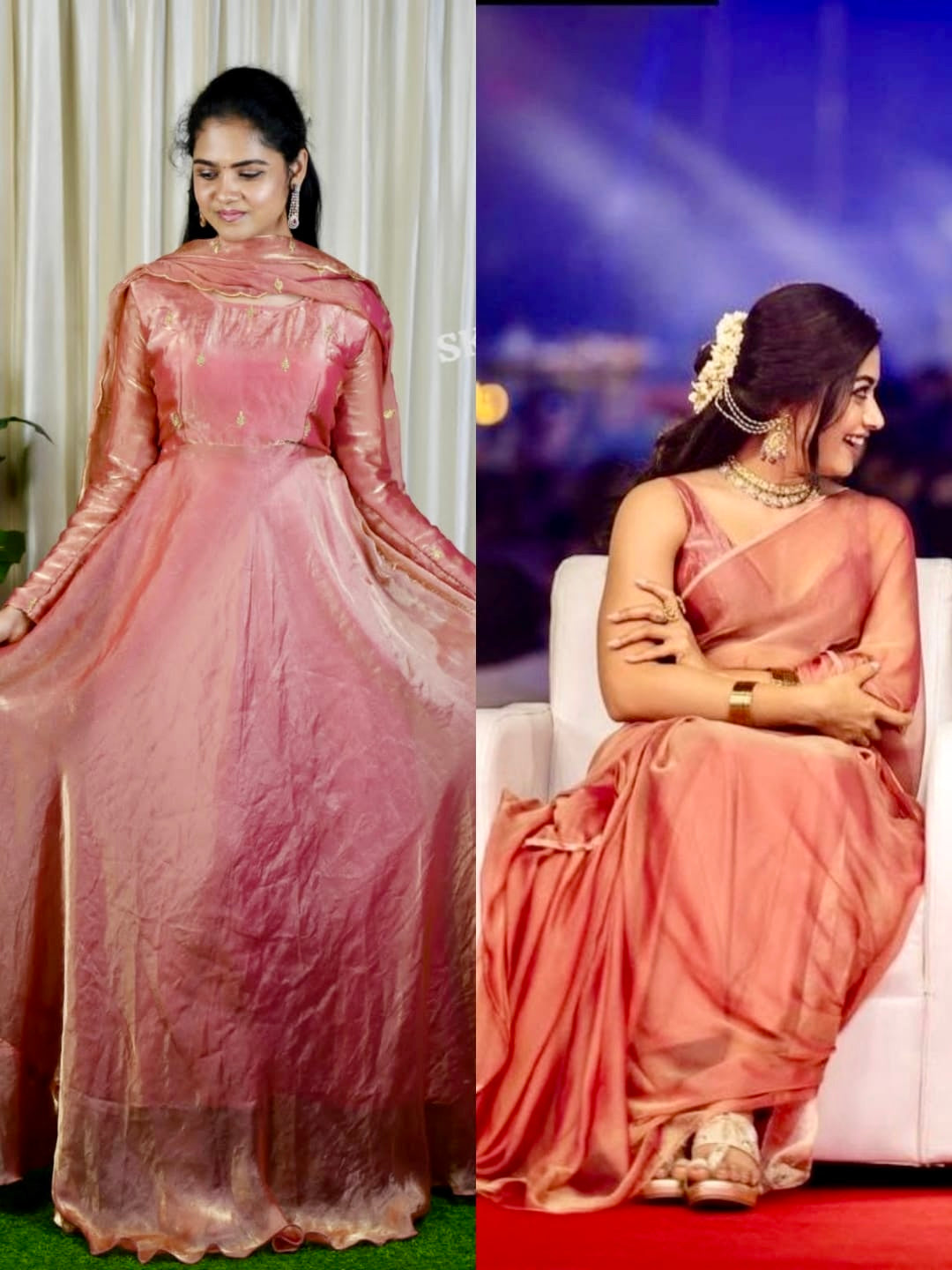 Mom daughter combo👩🏻👧🏻Space silk pls Mention size in first line of address🥳