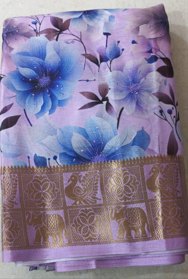 Dola silk saree ( pls note: animal figures in border)❌