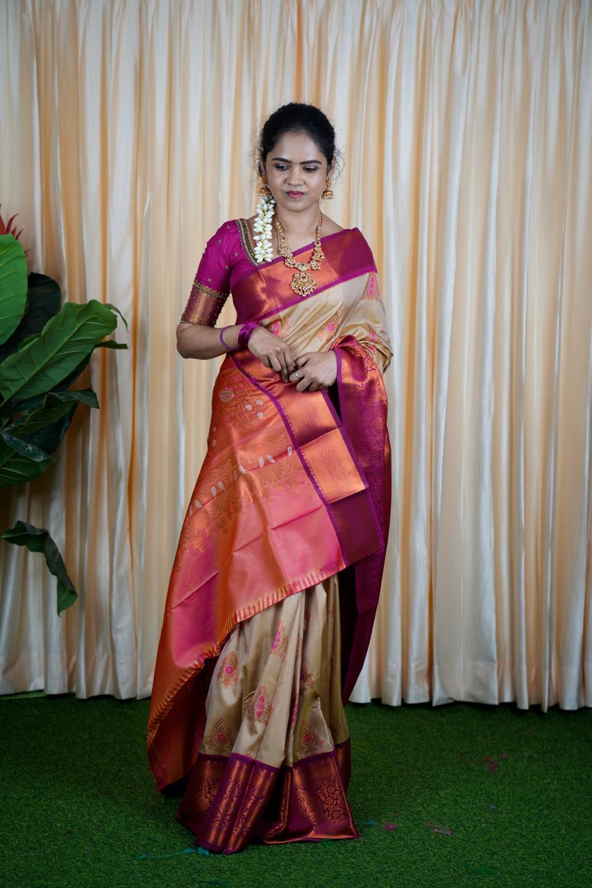 kanchi semi silk sareeš„³