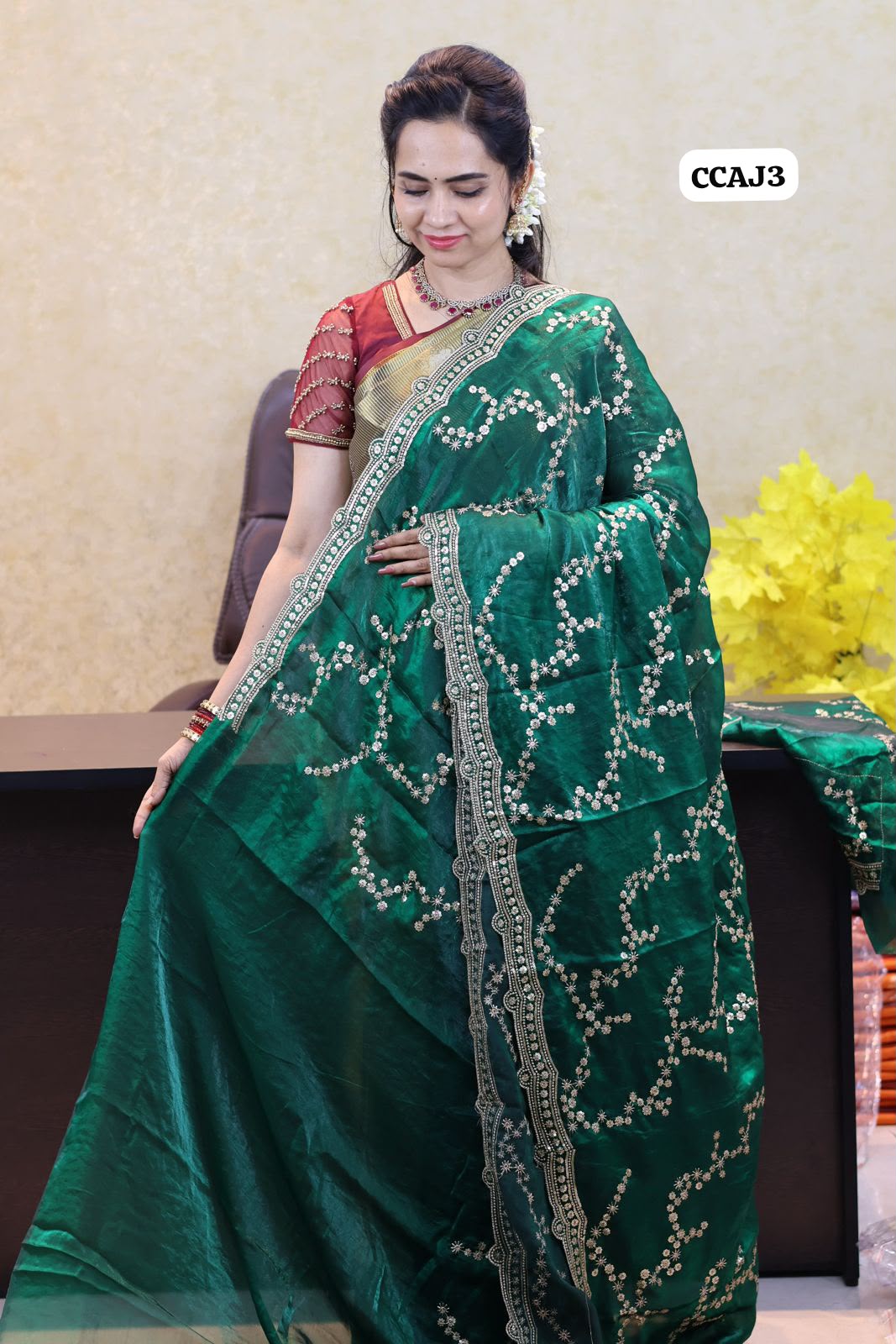 Space Silk Sequence saree😍🥳