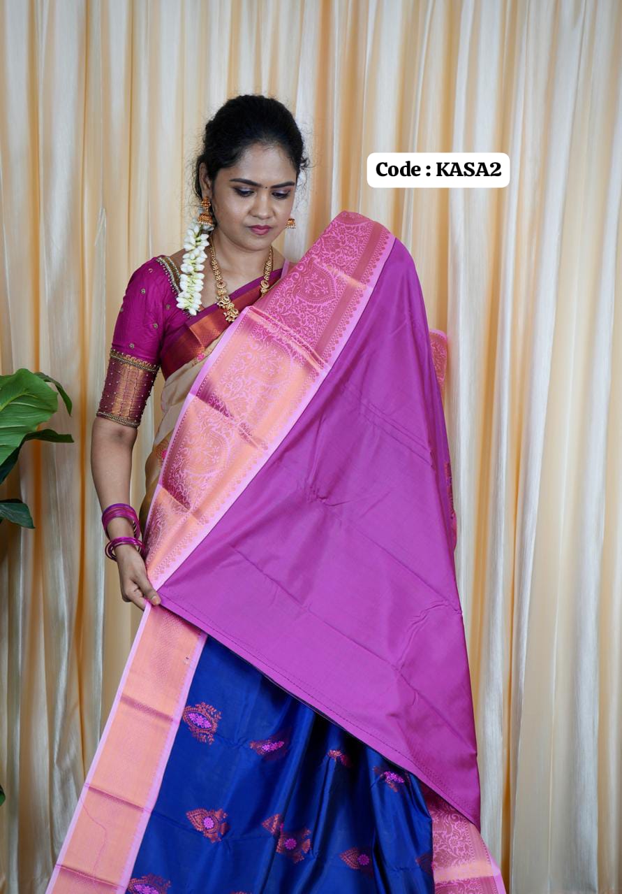 kanchi semi silk sareeš„³