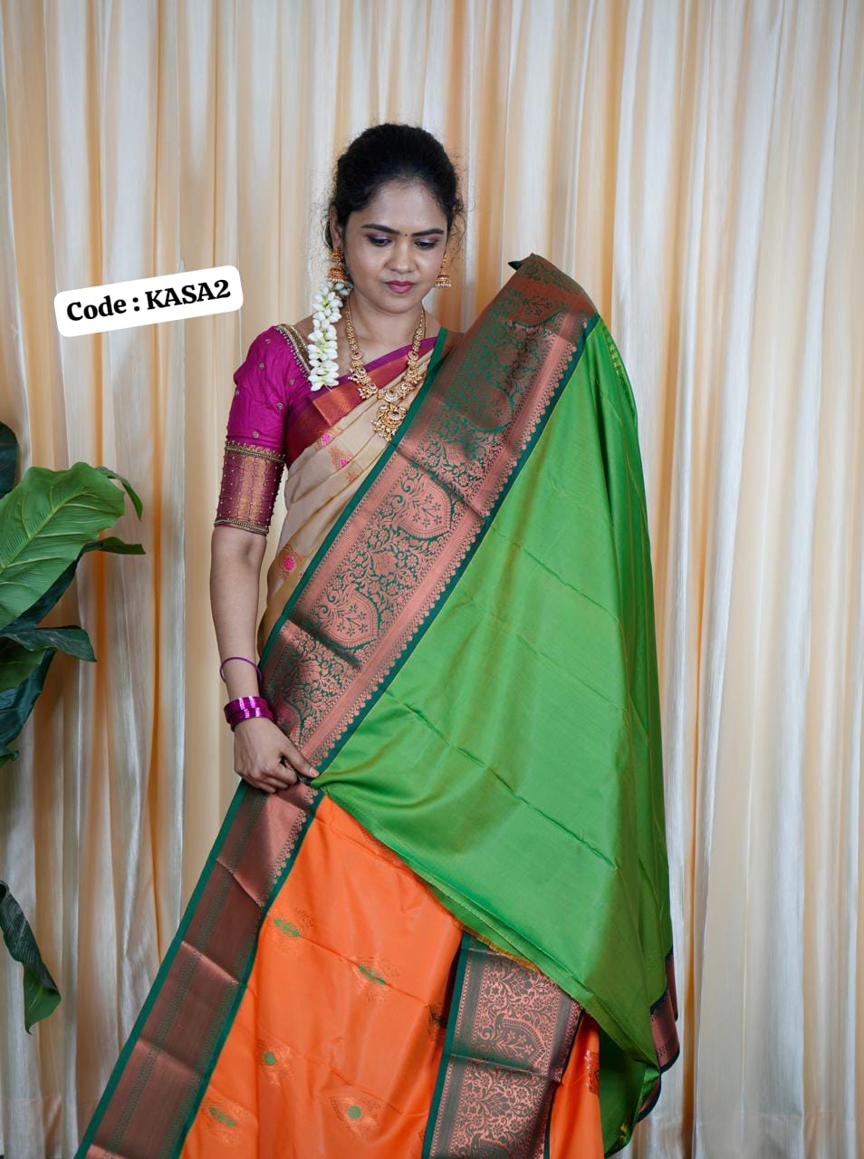 kanchi semi silk sareeš„³
