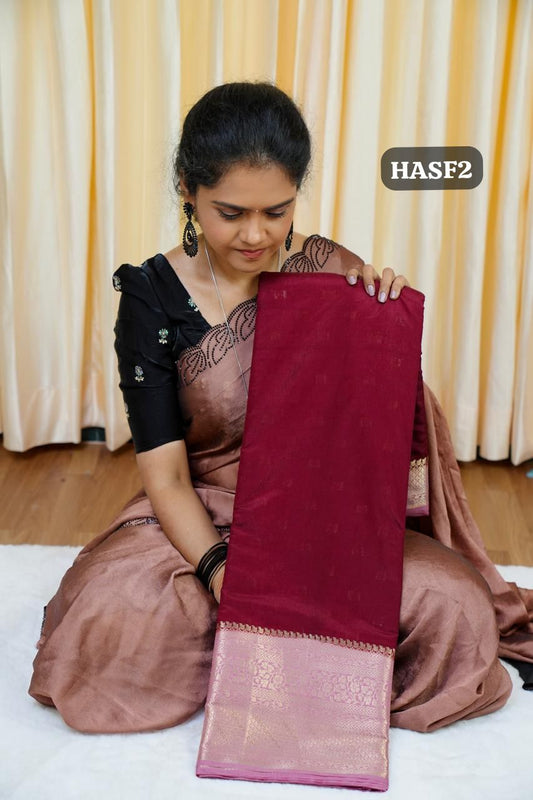 Warm silk sarees in half and half collections🥳