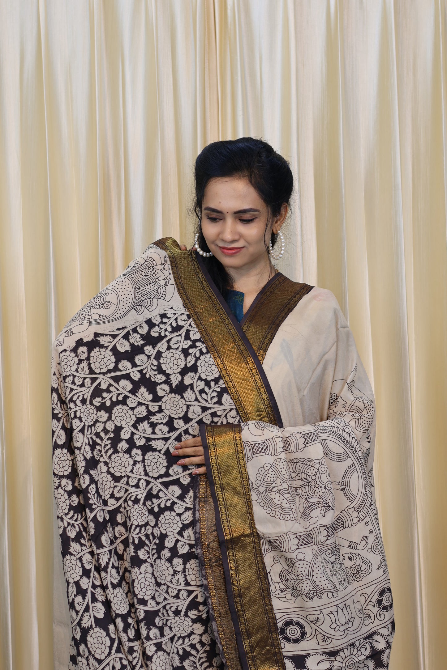 Premium organic Handloom Kalamkari saree -Prebook ๐๐โฐ๐