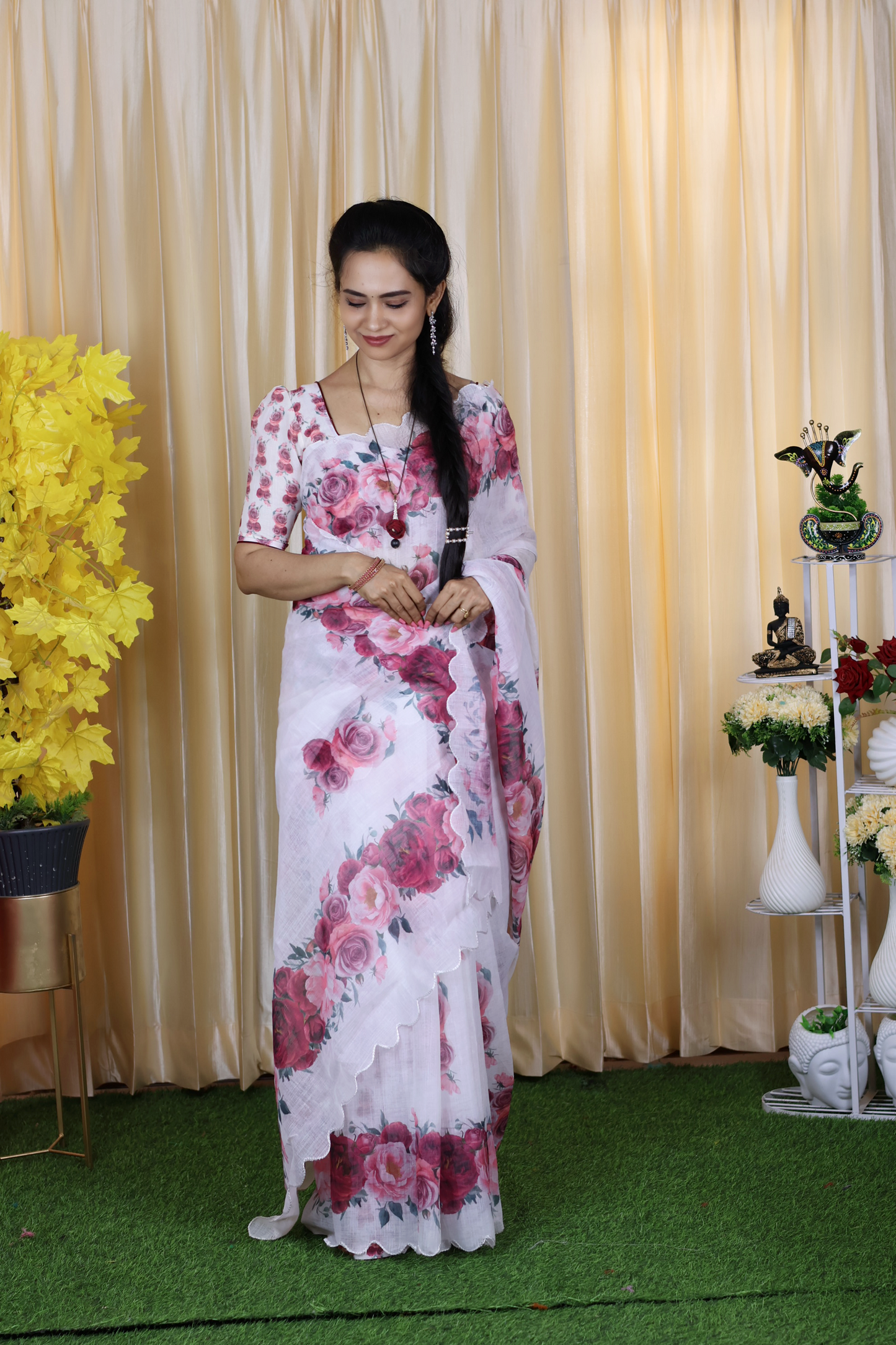 Linen cotton saree 🥳