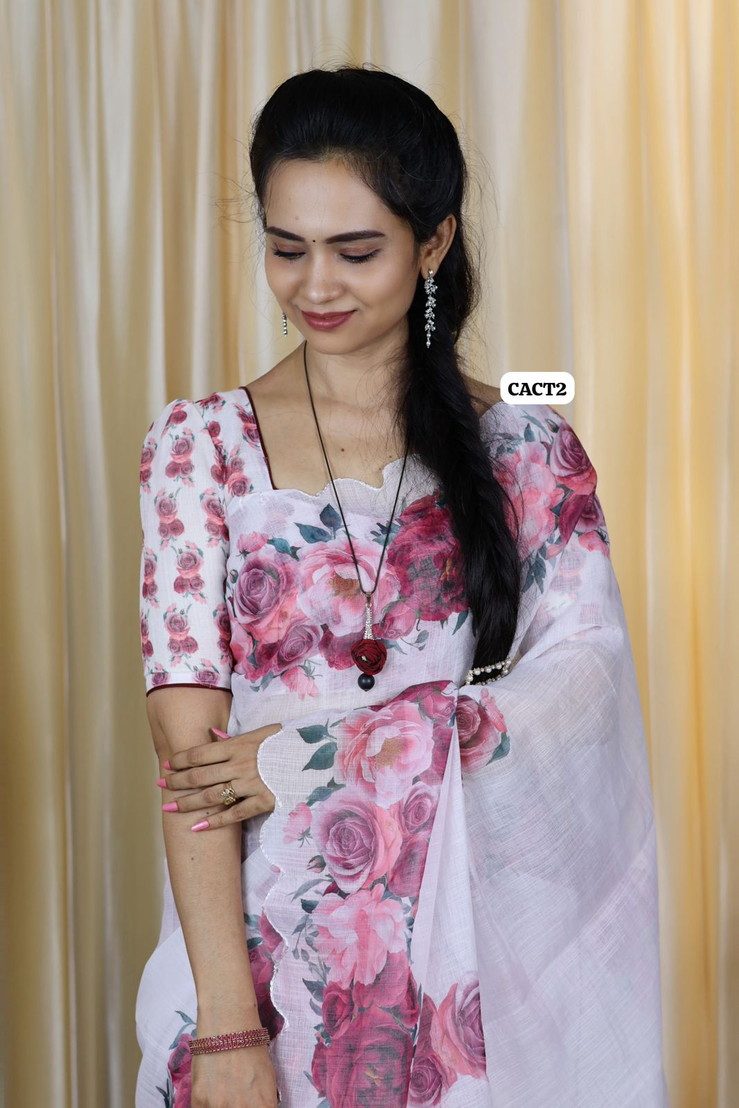 Linen cotton saree 🥳