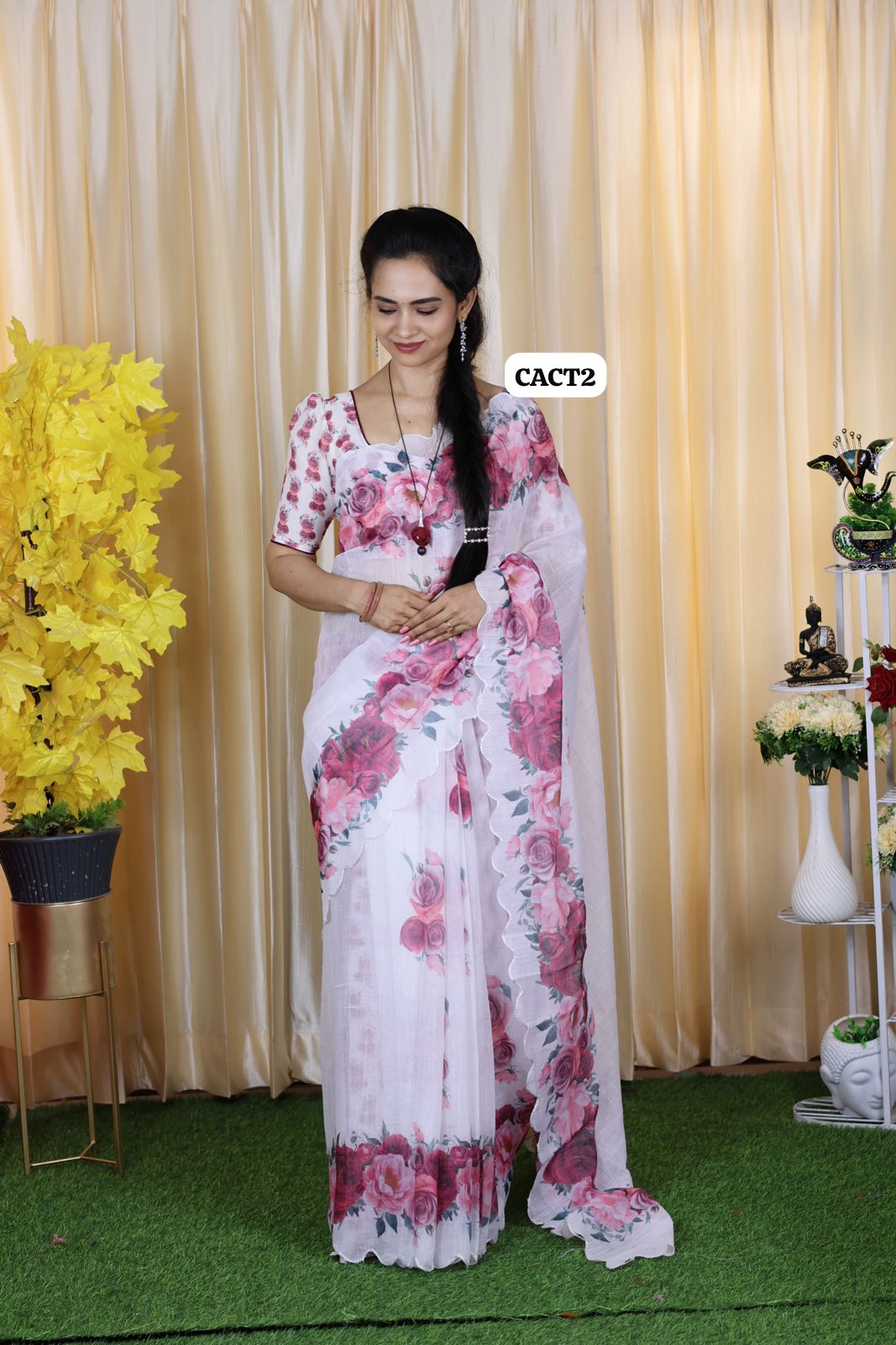Linen cotton saree 🥳
