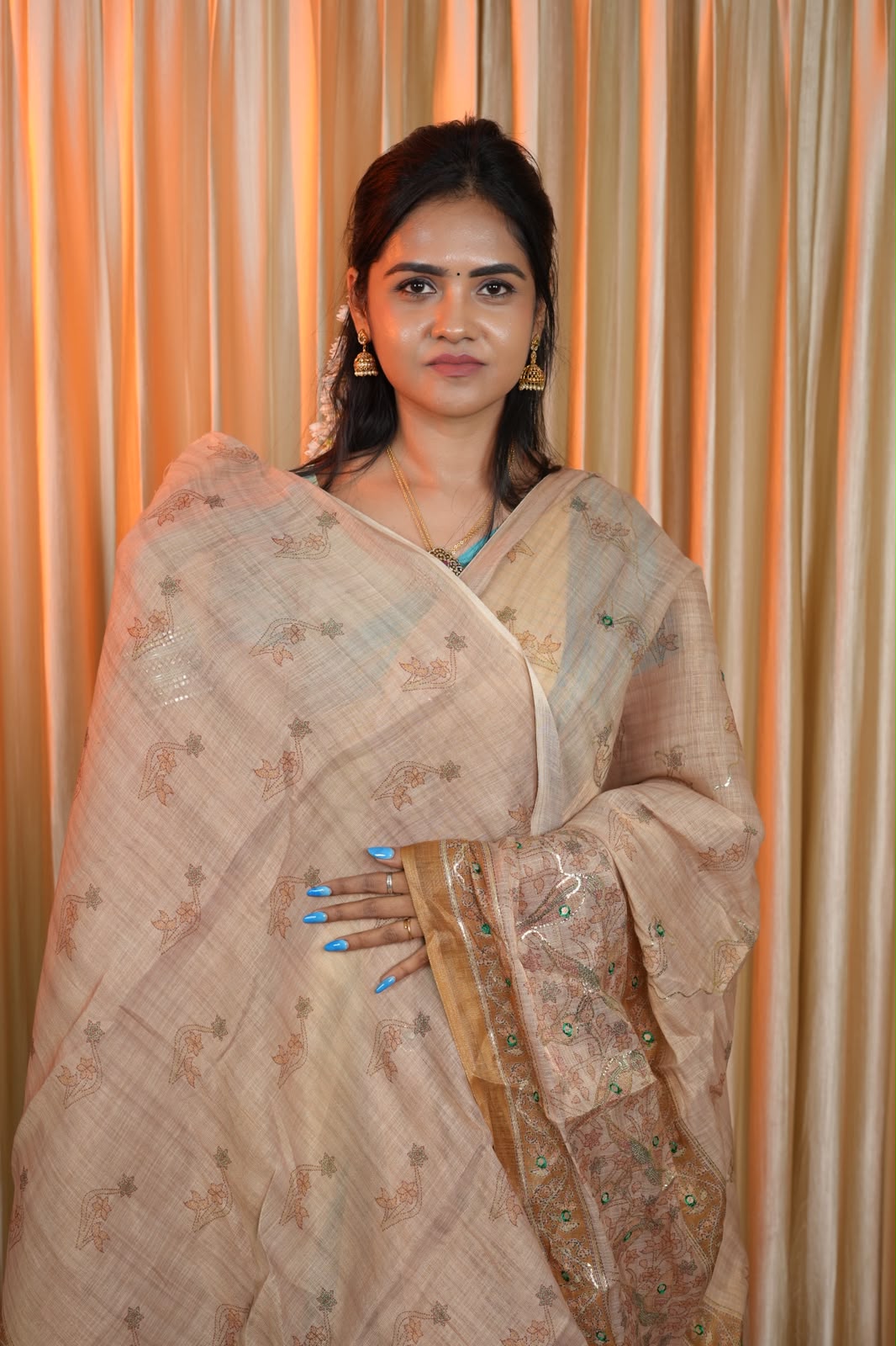 Tussar silk with mirror work sarees🥰🥳