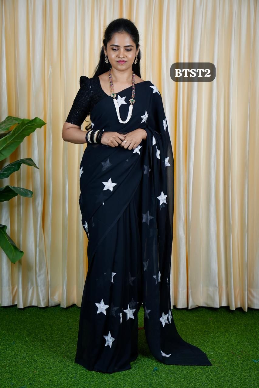 Soft Georgette sarees prebook ❌