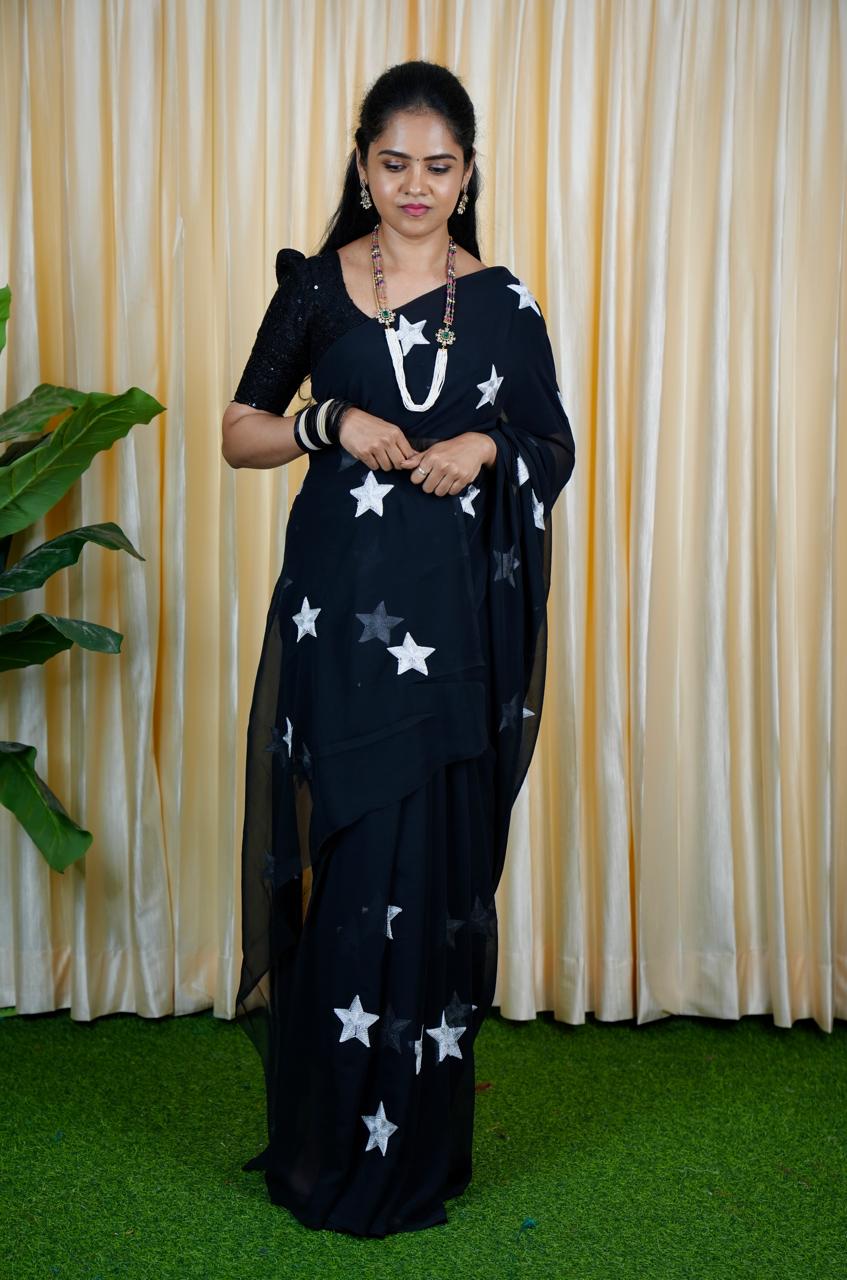 Soft Georgette sarees prebook ❌