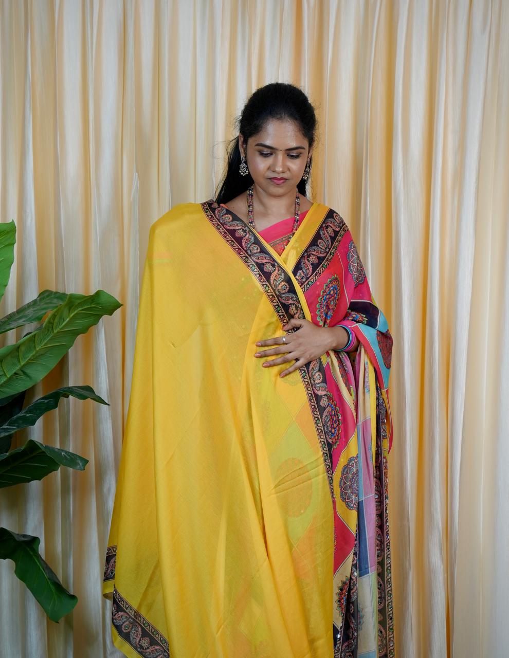 Soft Georgette mirror🥳😍✅