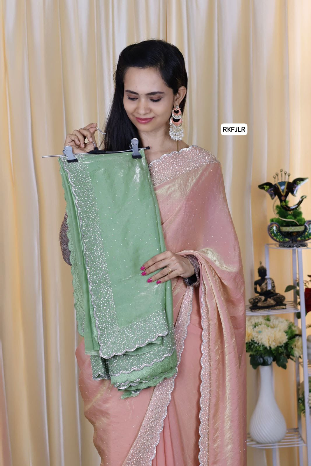 Space silk with jarkhan work Aadi offerš„³