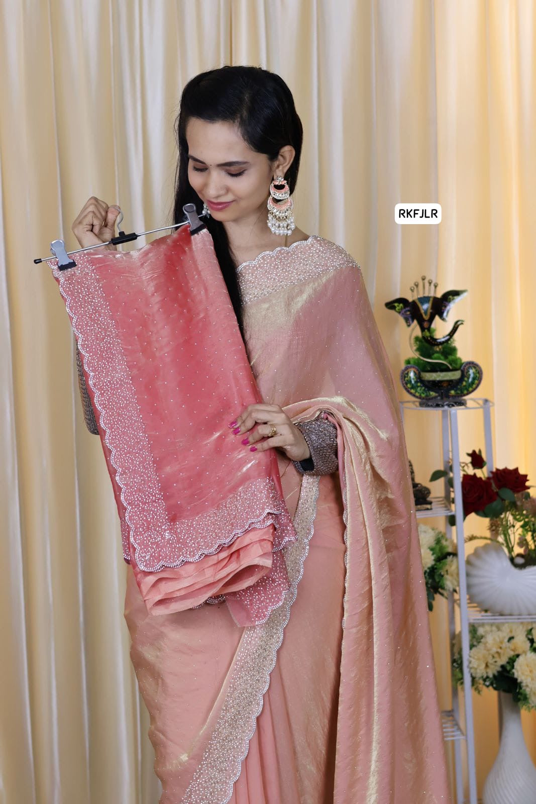 Space silk with jarkhan work Aadi offerš„³