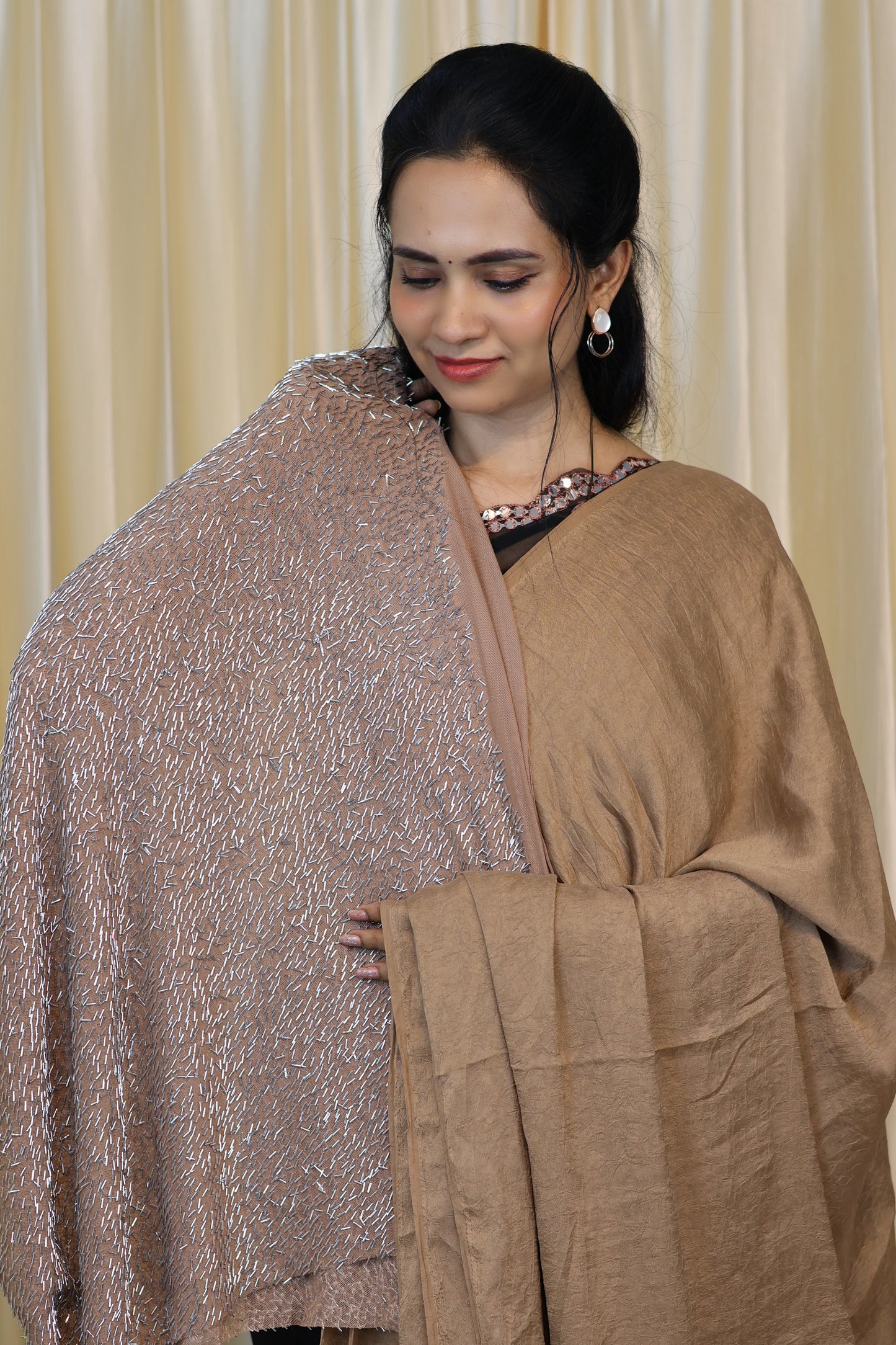 Viscose Space Silk With Heavy Designer Blouse 😍🥳