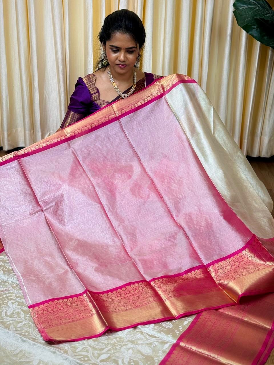 Silk cotton saree with thread embroidery 🥰