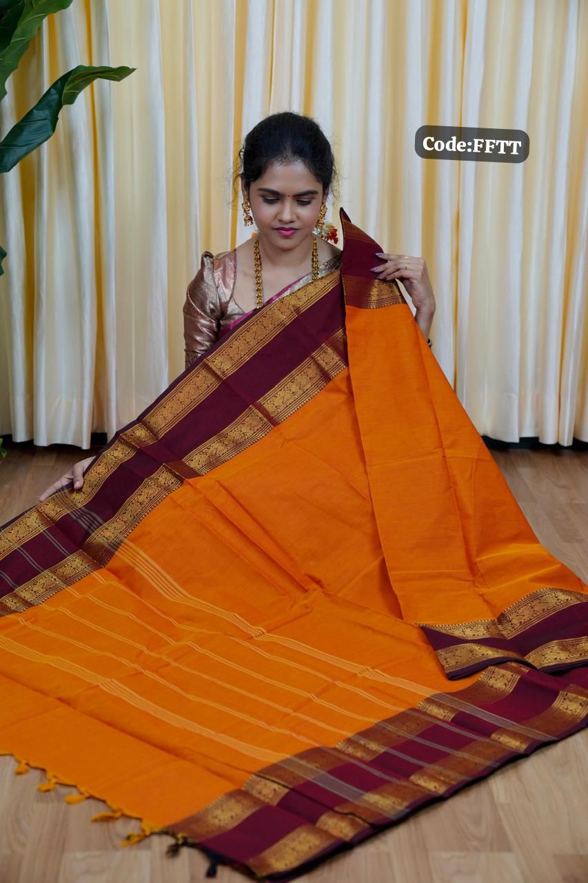 Kanchi cotton saree🥰😎📚