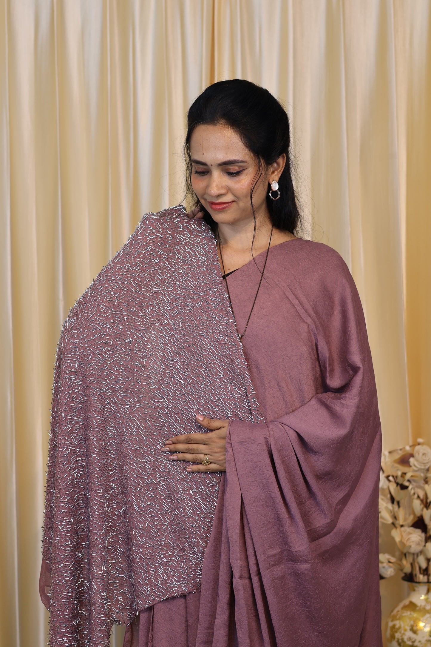 Viscose Space Silk With Heavy Designer Blouse 😍🥳