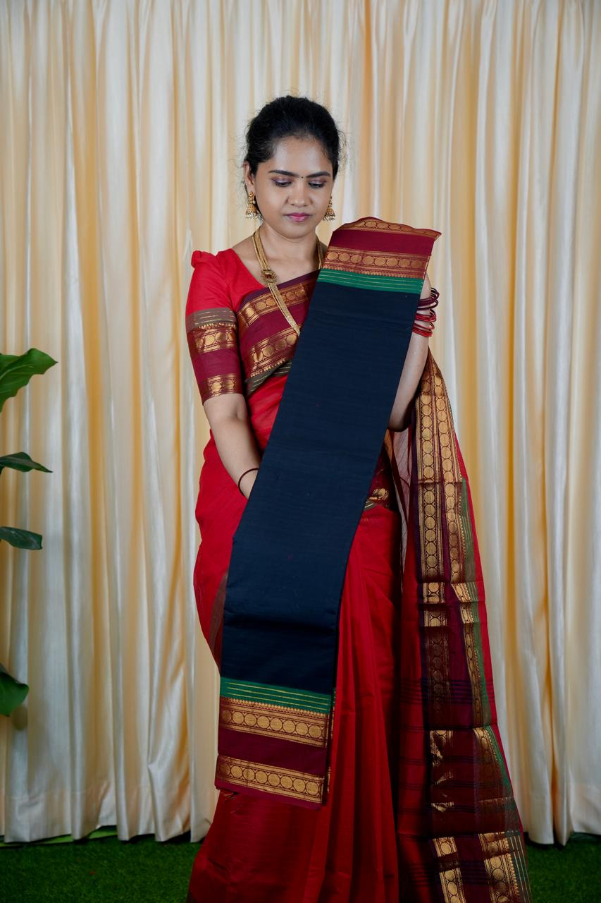 Premium kanchi cotton Running blouse. retta petta border šā