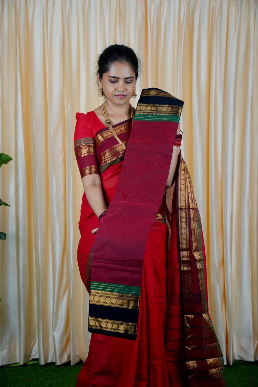 Premium kanchi cotton Running blouse. retta petta border🥰😎
