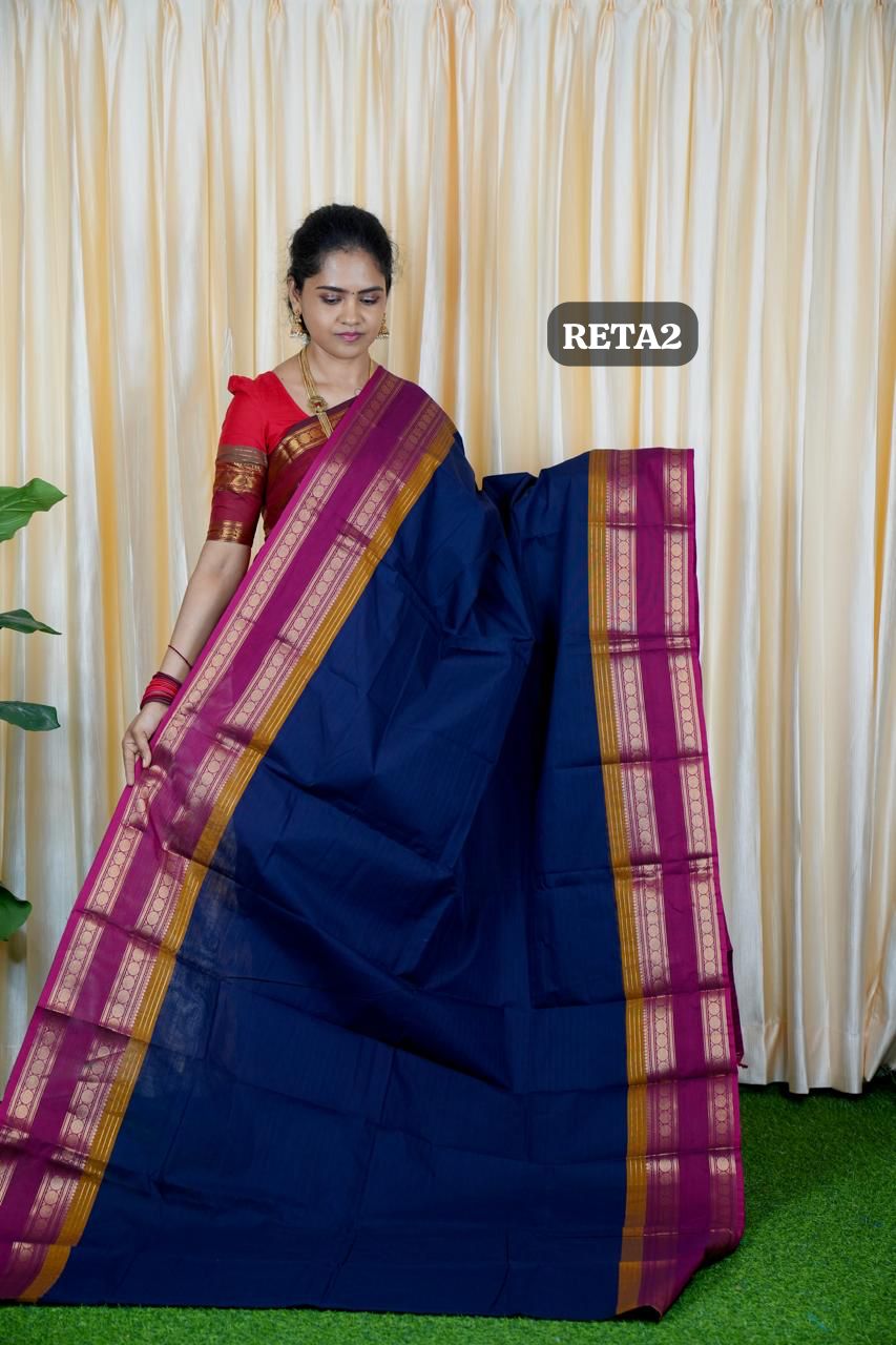 Premium kanchi cotton Running blouse. retta petta border ❌