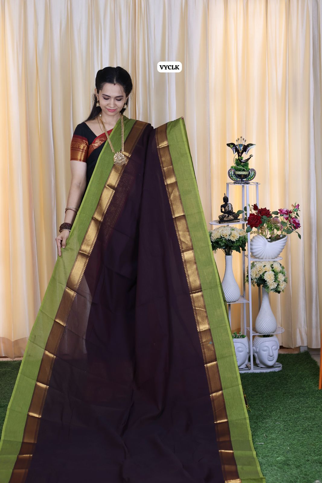 VTV Thrisha inspired Chettinad kanchi cotton saree 🥰😎