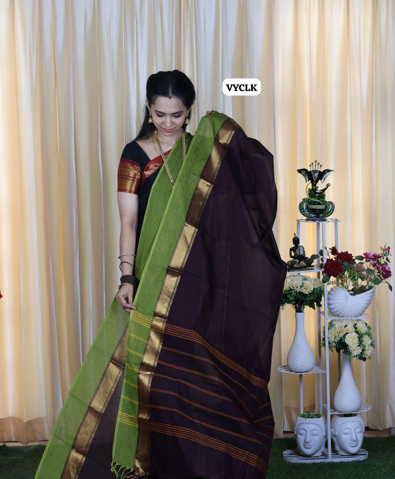 VTV Thrisha inspired Chettinad kanchi cotton saree 🥰😎