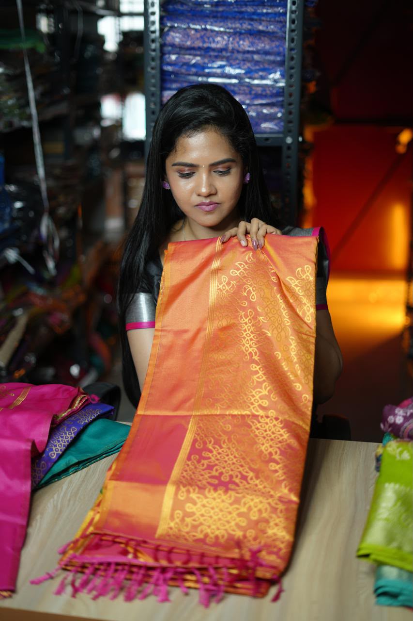 Kolam design saree🥰😎📚🌈