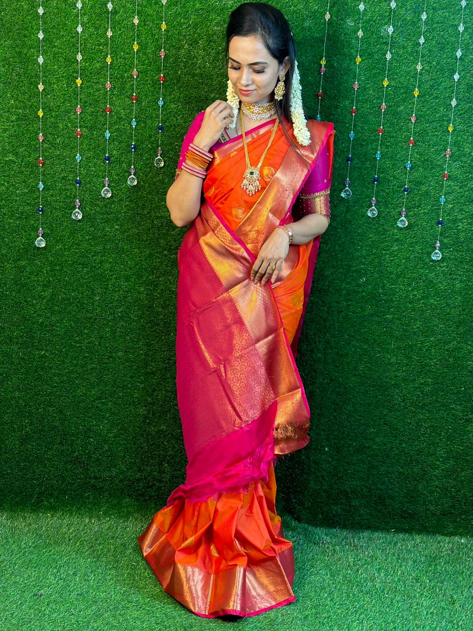 Kanchi semi silk saree❌