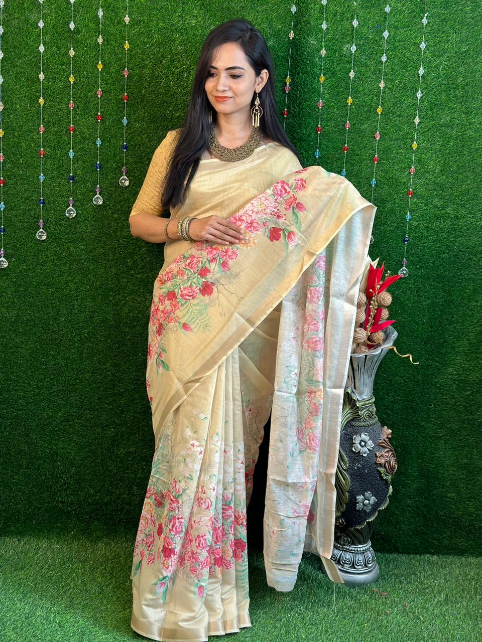 Alyabhatt inspired chanderi cotton saree prebook ❌